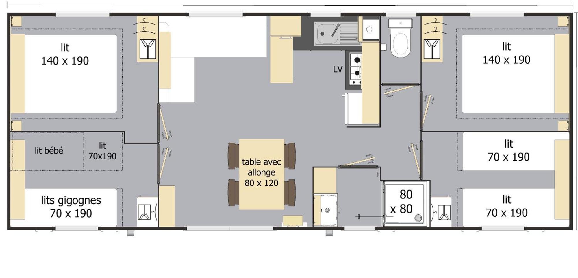 Mobil Home Xxl 4 Chambres - Camping Le Clos Cacheleux Miannay Стая снимка